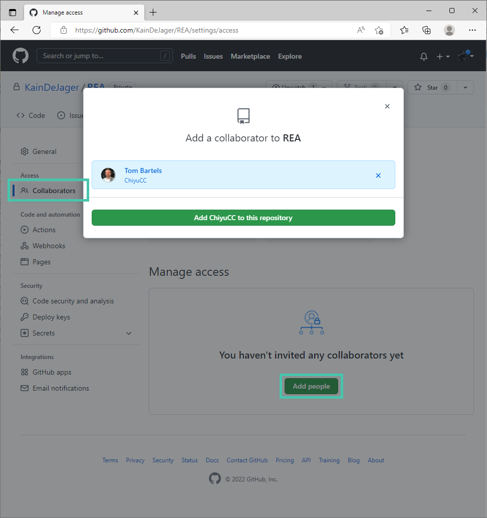 nieuwe repository aanmaken